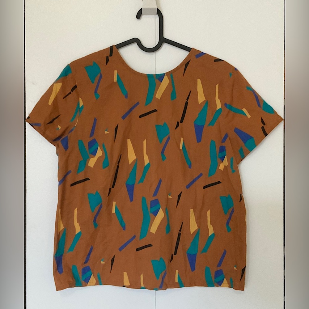 Button Up Short Sleeve Blouse